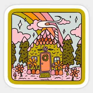 Virgo Gingerbread House Sticker